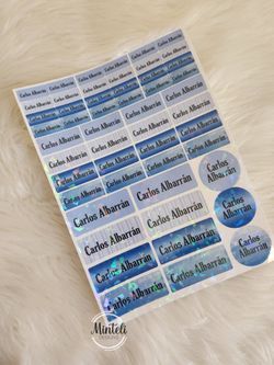 Etiquetas Escolares Personalizadas - Custom school Stickers Labels
