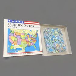 Rompecabezas Vintage "Unite the States" - Mapa de EE.UU. (550+ Piezas)