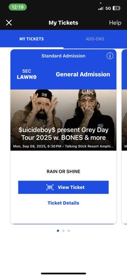 $uicideBoy$ Lawn Tickets 