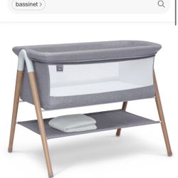 Simmons Kids' Koi Beechwood By the Bed Bassinet - Dove Gray