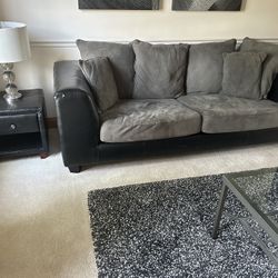 Sofa / Love Seat W/ Side table n Lamp Set