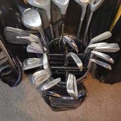 Golf Bag and Random Clubs