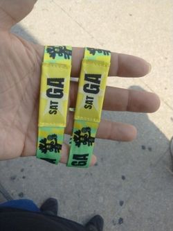 LOLLAPALOOZA SATURDAY WRISTBANDS
