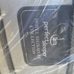 King size, Matress, Serta, Double Pillow Top can be used on both sides with bases.