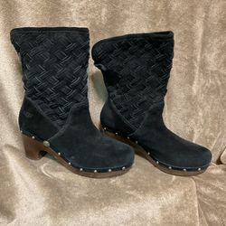 UGG Lynnea Arroyo Suede Weave Boots Size 7