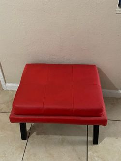 Low red chairs