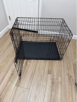Black metal Dog crate