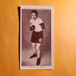 NM Authentic 1938 Churchman's Cigarettes Jack Kid Berg Boxing Tobacco Card #4
