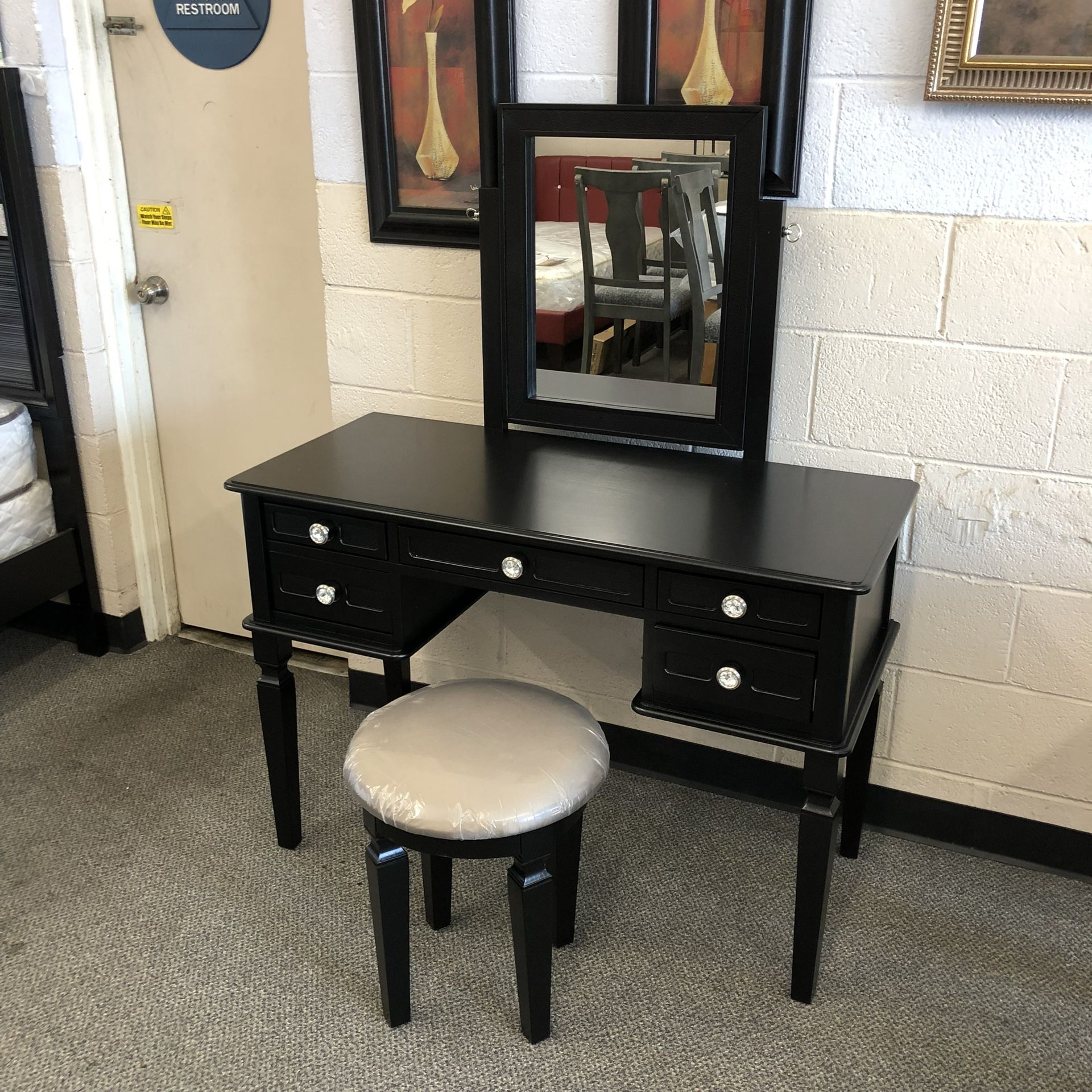 Galaxy Black Vanity Set