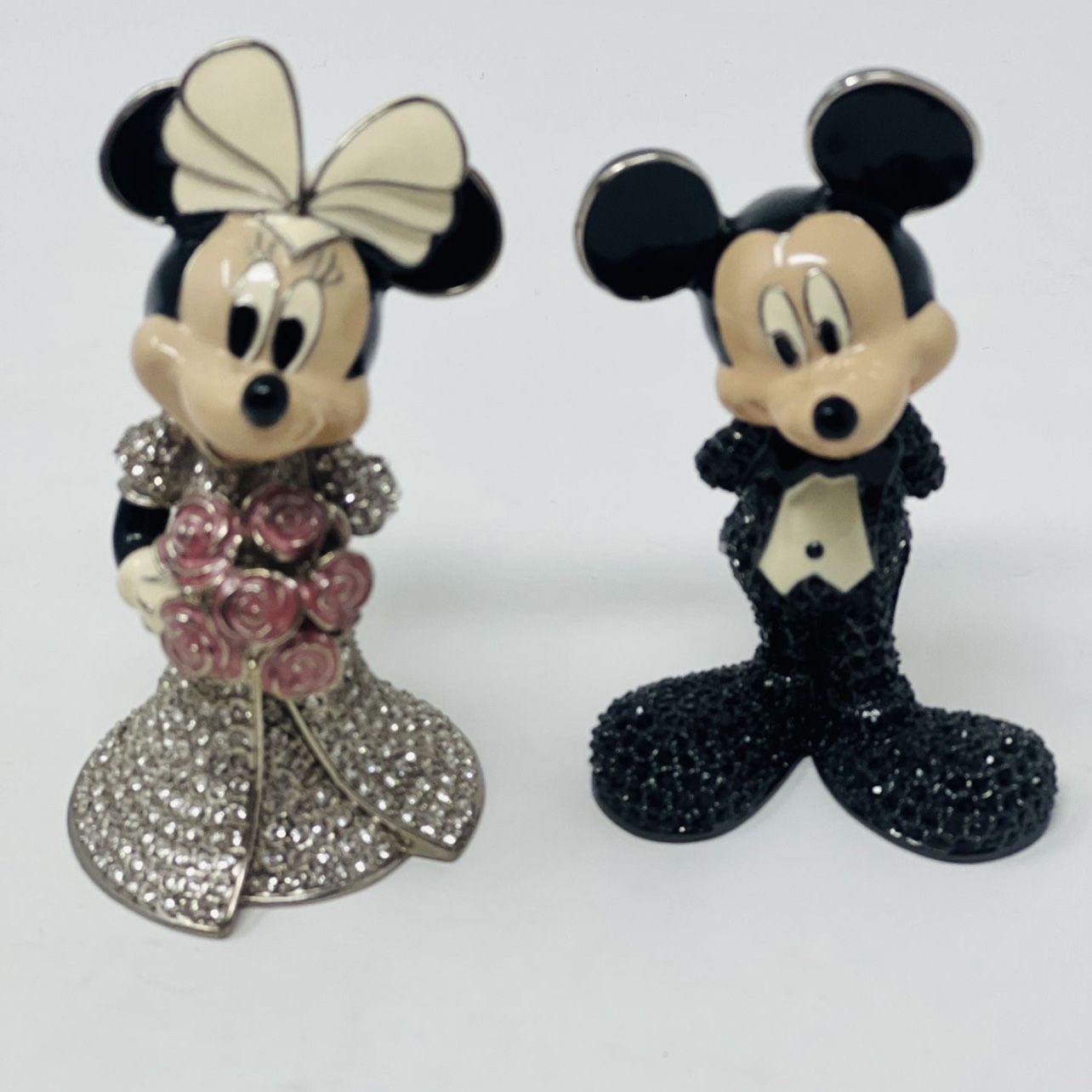Arribas Brothers Disney Groom Mickey An Bride Minnie Mouse Jeweled 