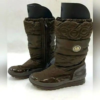 Coach Designer Brown Drexel Winter Boots Women's Size 8.5