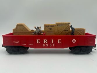 Vintage Lionel 9307 Erie Animated Operating Gondola Car O Gauge Hobo Car Unteste