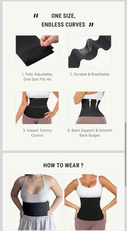 Black Waist Trainer Wrap Band