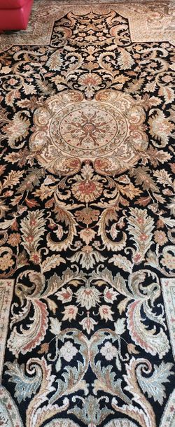 Traditional Black and Gold Oriental Area Rug
