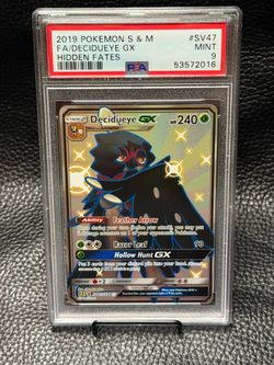 DECIDUEYE GX FA SV47/SV94 2019 HIDDEN FATES PSA9