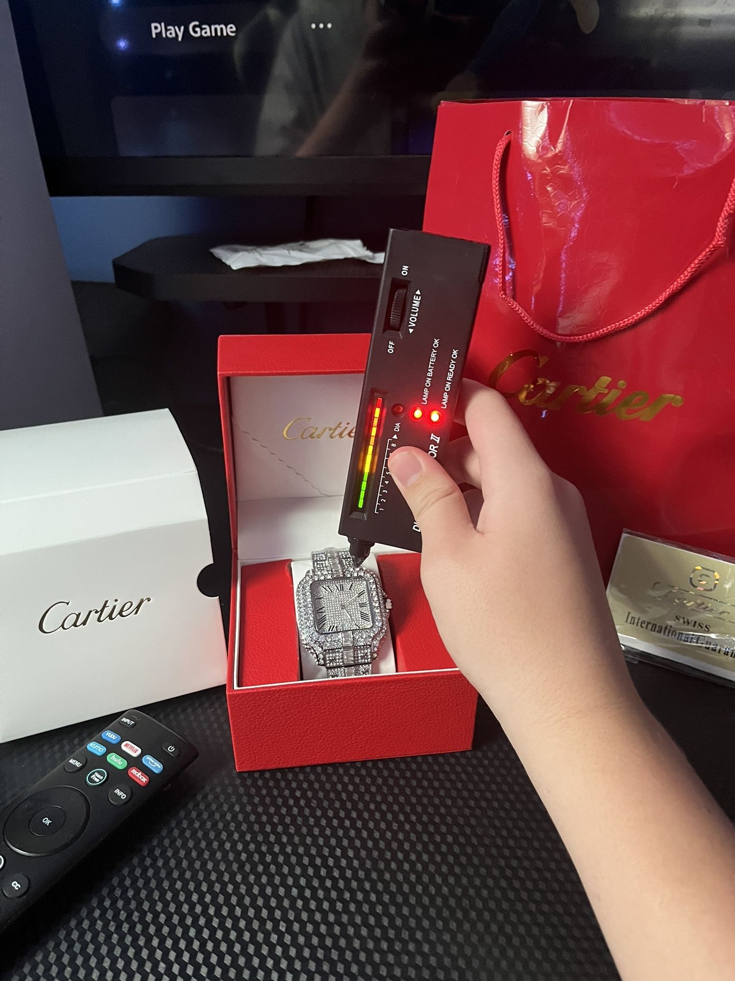 🔥MOSSIANITE CARTIER WATCH🔥 (PASSES DIAMOND TESTER)