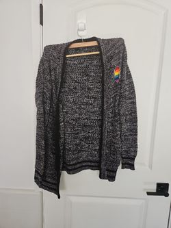 Size M Black And White Cardigan 