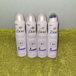 4 Dove Deodorants Advanced Care Dry Spray 3.8oz Invisible Sheer Fresh