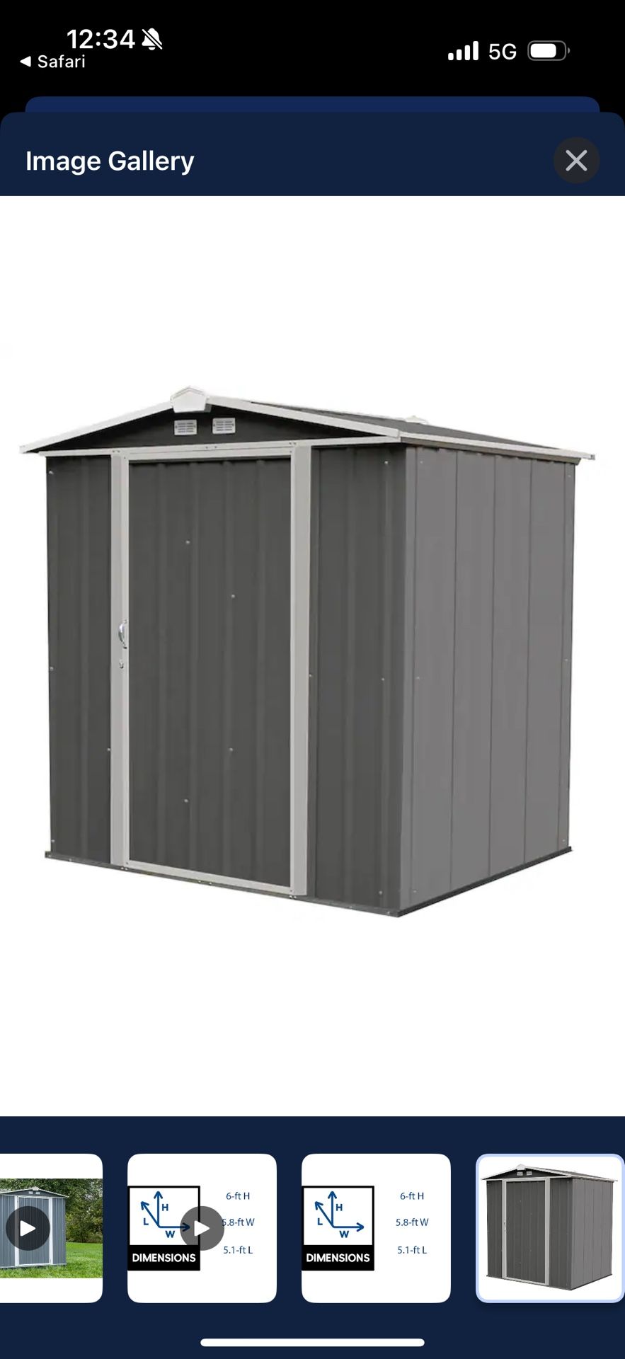 Arrow 6-ft x 5-ft Spacemaker Galvanized steel Storage Shed