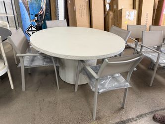 Faux Cement Patio Table with Chairs