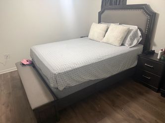 Bed with bench and two night stands  $350 OBO