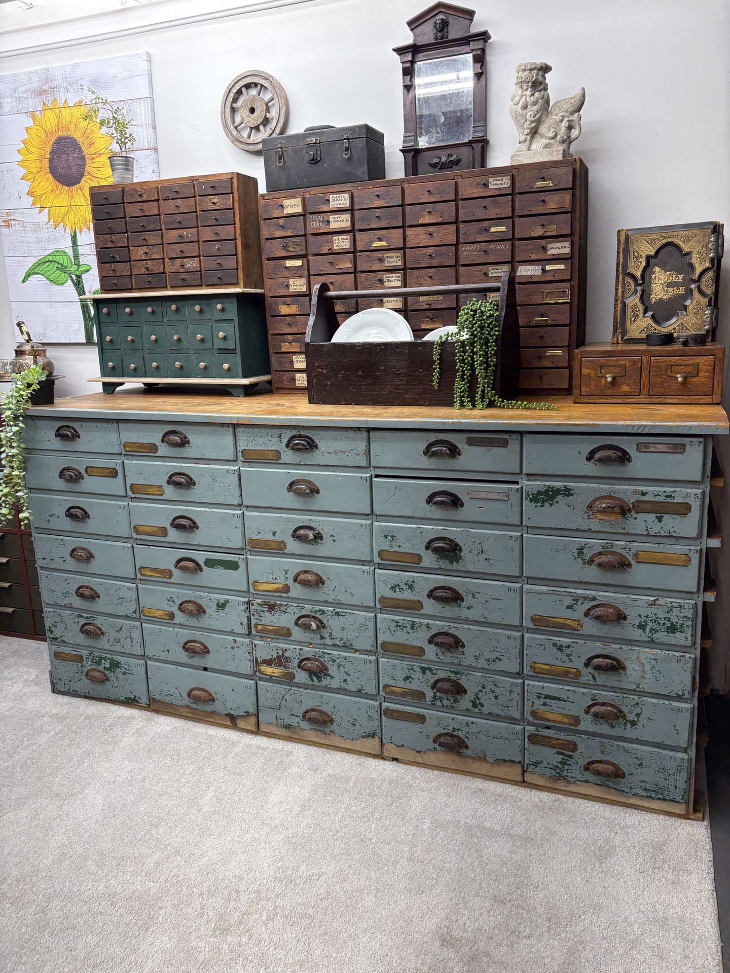 35-Drawer Apothecary Cabinet