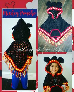 Mickey mouse poncho