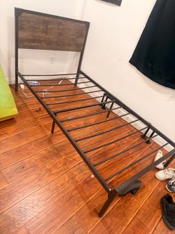 Twin size bed with mattress