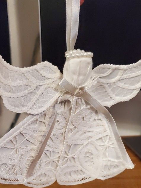 Vintage Christmas Lace Angel Ornament
