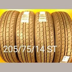 4 New Tires For Sale 205/75/14 ST Trailer We Service Motorcycle Tires