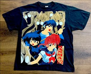 Ranma 1/2 Anime Ranma Saotome Ryoga Akane Double Sided T Shirt XL Rare #15A