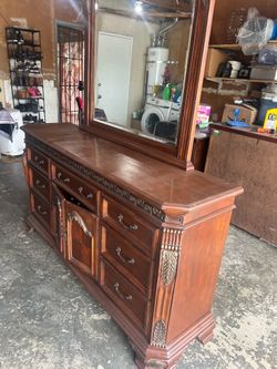 Dresser with mirror
