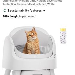 For Parts - PetPivot Self Cleaning Litter Box, Open Top Automatic Litter Box for cats