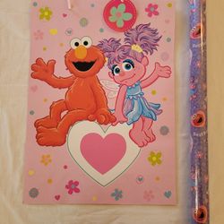 Sesame Street Elmo & Abby Cadabby Girl's  Gift Bag  Bundle. L