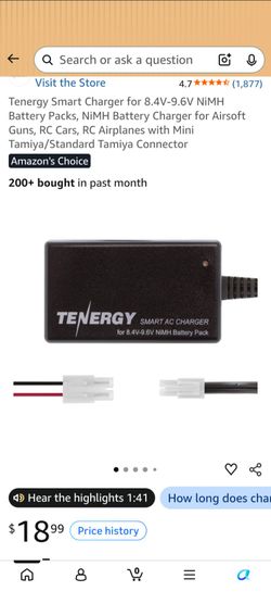 Tenergy Smart AC Charger for NiMH Battery Packs