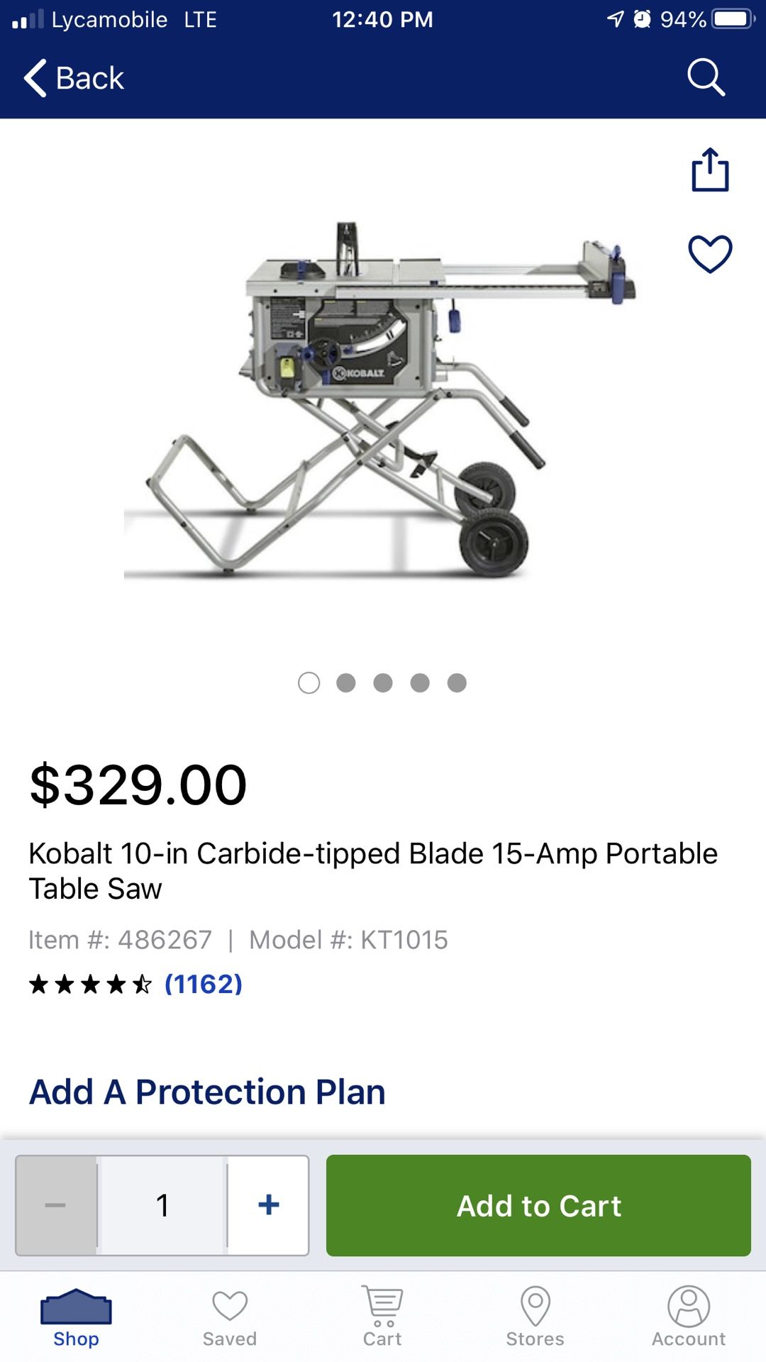 Kobalt table saw