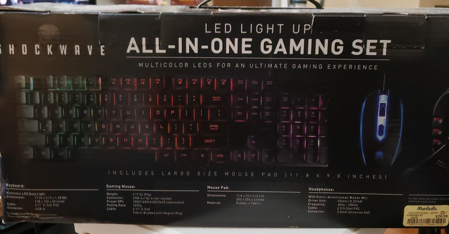4 Piece All In One Gaming Set