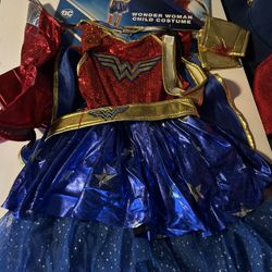 Wonder Woman Child Costume  Size 3T - 4T