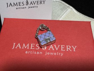James Avery Retired Enamel Limited Ed. Silver Purple Purse Handbag Charm New
