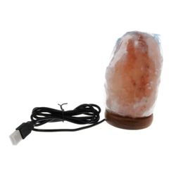 Wooden Base Himalayan Rock Salt Lamp Air Purifier
