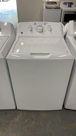 GE Top Load Washer – White, Knob Controls