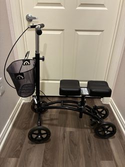KNEE ROLLER SCOOTER WITH BASKET