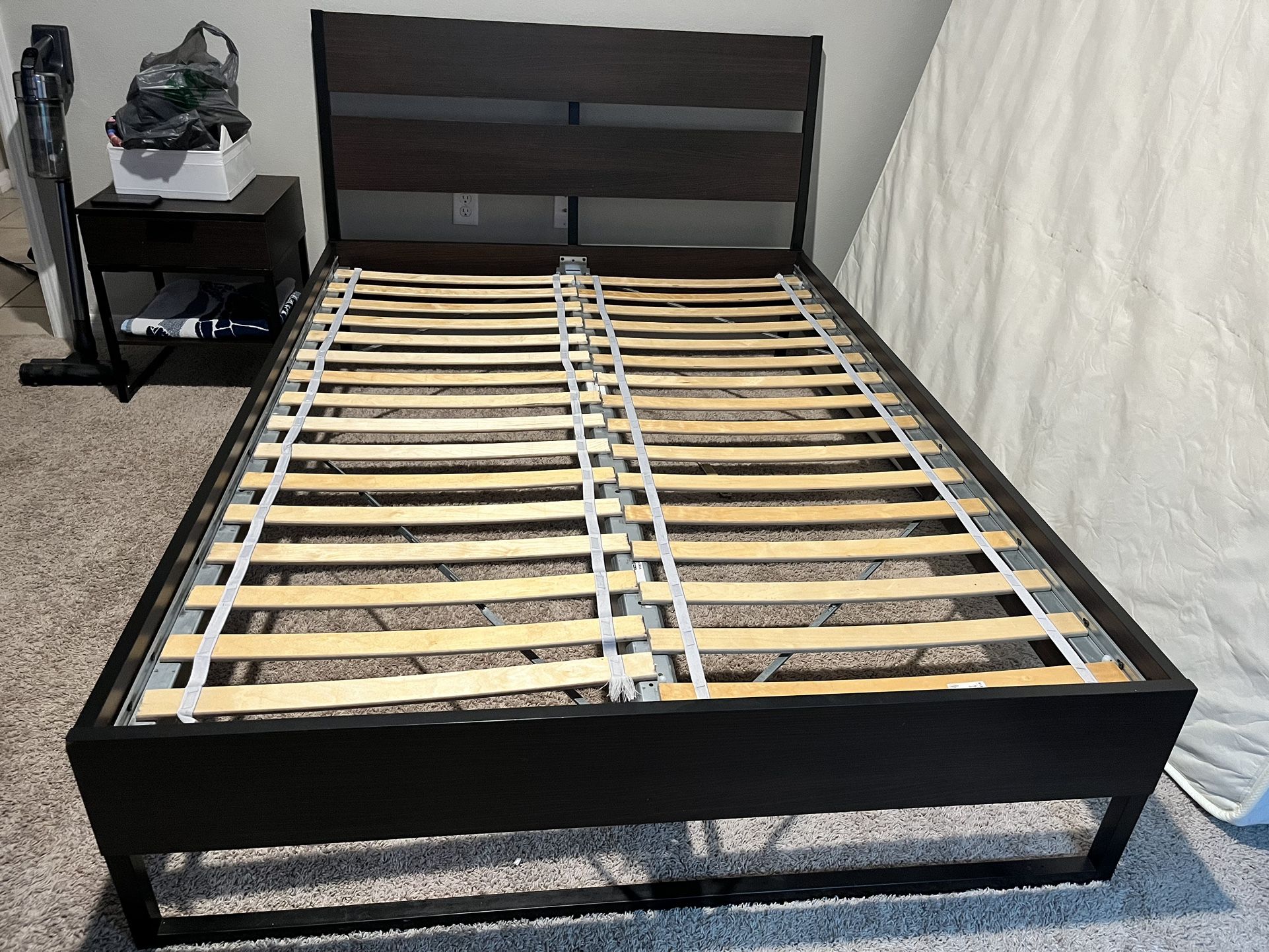 Full size Platform Wood Bed Frame,All Products : American Fashion Style Bags On Sale