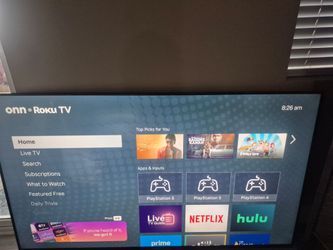 70" inch. ONN ROKU TV,  with control remote,  legs not included