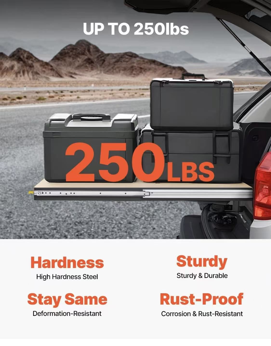 VEVOR Heavy Duty Drawer Slides 36inch 1 Pair Locking Drawer Slides 250lbs Load C#181