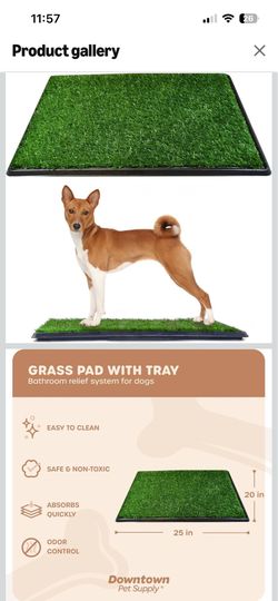 Grass Pad for Dogs with Removable Tray
