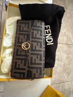 Fendi- Zucca FF Continental Envelope Wallet On Chain