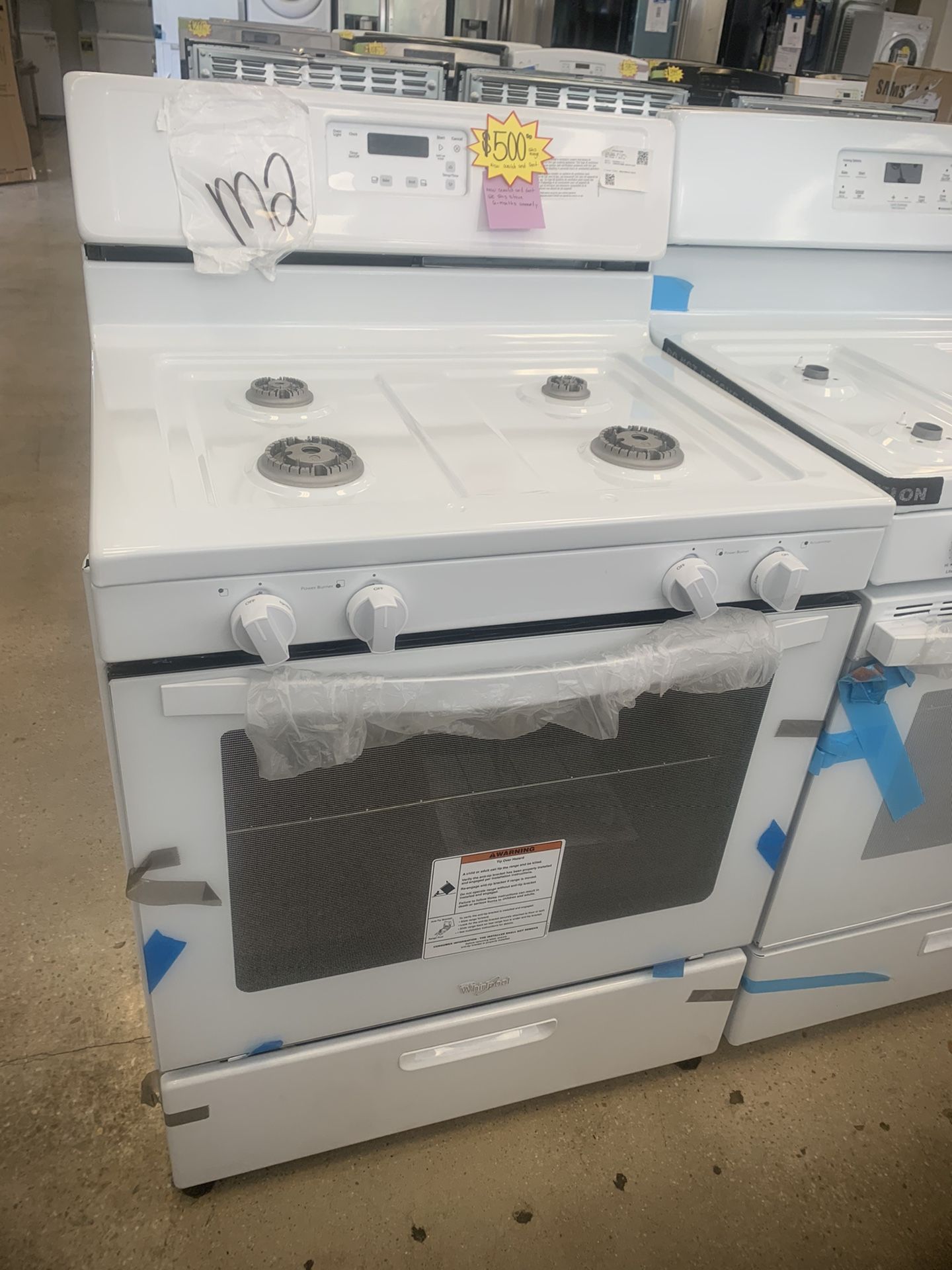 New Scratch And Dent Whirlpool Gas Stove 6 Months Warranty .