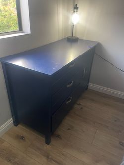 Blue cabinet dresser drawers