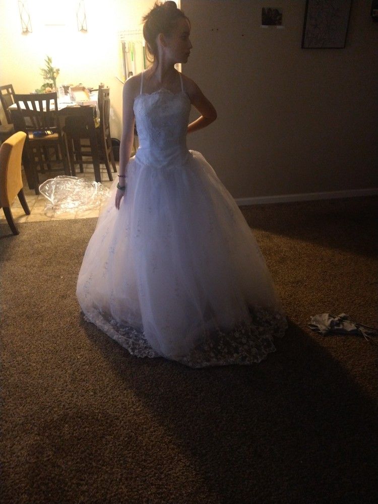 White Quincenera Dress